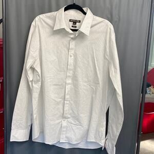 Michael Kors  men's slim fit size XL white abstract print (b34.5)